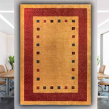 15081 - Lori Persian Hand-knotted Authentic/Nomadic/Tribal Gabbeh/ Size: 9'8" x 6'10"
