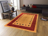 15081 - Lori Persian Hand-knotted Authentic/Nomadic/Tribal Gabbeh/ Size: 9'8" x 6'10"