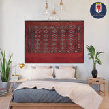 15110-Turkmen Sumac Bag Hand-Knotted/Handmade Persian Rug/Carpet Tribal/Nomadic Authentic/ Size: 3'9" x 2'6"