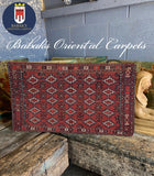 15110-Turkmen Sumac Bag Hand-Knotted/Handmade Persian Rug/Carpet Tribal/Nomadic Authentic/ Size: 3'9" x 2'6"