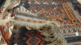 15137-Ghashgai Horse Blanket Hand-Knotted/Handmade Persian Rug/Carpet Tribal/Nomadic Authentic/ Size: 5'5" x 4'9"