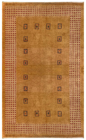 15262-Lori Gabbeh Hand-Knotted/Handmade Persian Rug/Carpet Tribal/Nomadic/Authentic/ Size: 6'4" x 3'10"