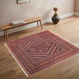 15387-Kelim Hand-Knotted/Handmade Persian Rug/Carpet Tribal/Nomadic Authentic/ Size: 6'5" x 5'4"
