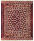 15387-Kelim Hand-Knotted/Handmade Persian Rug/Carpet Tribal/Nomadic Authentic/ Size: 6'5" x 5'4"