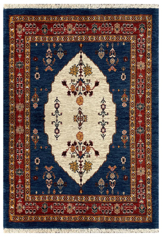 15494-Lori Gabbeh hand-Knotted/Handmade Persian Rug/Carpet Tribal/Nomadic Authentic/ Size:  5'4" x 3'7"