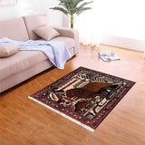 15504 - Abadeh Hand-Knotted/Handmade Persian Rug/Carpet Tribal/Nomadic Authentic/ Size: 4'10" x 3'6"