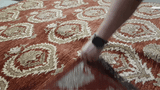 15576-Chobi Ziegler Hand-Knotted/Handmade Afghan Rug/Carpet Traditional Authentic/ Size: 7'8"x 6'2"