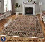 15635-Bidjar Hand-Knotted/Handmade Persian Rug/Carpet Traditional/ Authentic/ Size: 9'4"x 6'7"