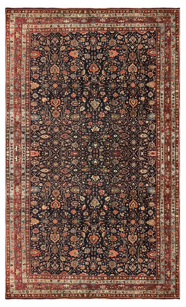 15670-Antique Bidjar Hand-Knotted/Handmade Persian Rug/Carpet Traditional Authentic/ Size: 16'4'' x 9'7''/ 498cm x 292cm