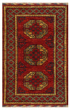 16068-Khal Mohammad Hand-Knotted/Handmade Afghan Rug/Carpet Traditional/Authentic/Size: 5'1" x 2'11"/ 155cm x 89cm