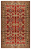 16077-Royal Kazak Hand-Knotted/Handmade Afghan Rug/Carpet Tribal/Nomadic Authentic/ Size: 5'10" x 4'9"/ 178cm x 145cm