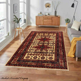 16296-Kazak Hand-Knotted/Handmade Afghan Rug/Carpet Tribal/Nomadic Authentic/ Size: 6'5" x 5'1"