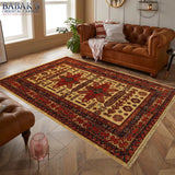 16301-Kazak Hand-Knotted/Handmade Afghan Rug/Carpet Tribal/Nomadic Authentic/ Size: 6'1" x 4'2"