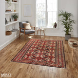 16667-Meshkin Hand-Knotted/Handmade Persian Rug/Carpet Tribal/Nomadic Authentic/ Size: 8'4" x 5'3"