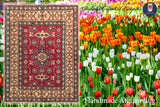 17853-Kazak Hand-Knotted/Handmade Afghan Rug/Carpet Tribal/Nomadic Authentic 5’3” x 3’11”