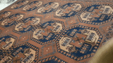 18053- Khal Mohammad Afghan Hand-Knotted Authentic/Traditional/Carpet/Rug Size: 9'6" x 7'5"