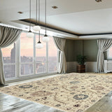 18183-Royal Chobi Ziegler Hand-Knotted/Handmade Afghan Rug/Carpet Traditional Authentic/ Size: 9'9''x 7'9''