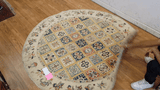 18676-Chobi Ziegler Hand-Knotted/Handmade Afghan Rug/Carpet Tribal/Nomadic Authentic/ Size: 5'9" x 6'0"