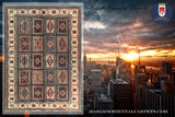 19104-Chobi Ziegler Hand-Knotted/Handmade Afghan Rug/Carpet Tribal/Nomadic Authentic/ Size: 7'8''x 5'7''