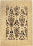 19125-Chobi Ziegler Hand-Knotted/Handmade Afghan Rug/Carpet Tribal/Nomadic Authentic/Size: 7'9" x 5'6"/ 236cm x 168cm