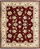 19224-Chobi Ziegler Hand-Knotted/Handmade Afghan Rug/Carpet Traditional Authentic/ Size: 7'11''x 6'7''/ 241cm x 200cm