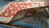 19224-Chobi Ziegler Hand-Knotted/Handmade Afghan Rug/Carpet Traditional Authentic/ Size: 7'11''x 6'7''