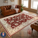 19224-Chobi Ziegler Hand-Knotted/Handmade Afghan Rug/Carpet Traditional Authentic/ Size: 7'11''x 6'7''