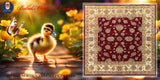 19284-Chobi Ziegler Hand-Knotted/Handmade Afghan Rug/Carpet Tribal/Nomadic Authentic/ Size: 6'4" x 6'4"