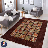 19302-Chobi Ziegler Hand-Knotted/Handmade Afghan Rug/Carpet Tribal/Nomadic Authentic/ Size: 7'1" x 5'11"