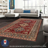 19380-Royal Shirvan Handmade/Hand-knotted Afghan Rug/Carpet Tribal/Nomadic Authentic/ Size: 6'7" x 4'9"