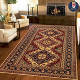 19387-Royal Shirvan Handmade/Hand-knotted Afghan Rug/Carpet Tribal/Nomadic Authentic/ Size: 6'7" x 5'0"