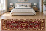 19390 Persian rug staged in bedroom