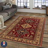 19390-Royal Shirvan Handmade/Hand-knotted Afghan Rug/Carpet Tribal/Nomadic Authentic/ Size: 7'2" x 5'0"