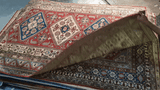 19401-Royal Shirvan Handmade/Hand-knotted Afghan Rug/Carpet Tribal/Nomadic Authentic/ Size: 8'3" x 5'9"