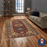 19401-Royal Shirvan Handmade/Hand-knotted Afghan Rug/Carpet Tribal/Nomadic Authentic/ Size: 8'3" x 5'9"