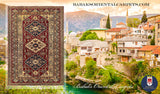 19408-Royal Shirvan Handmade/Hand-knotted Afghan Rug/Carpet Tribal/Nomadic Authentic/ Size: 8'4" x 5'10"