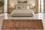 19424 Persian rug staged in bedroom