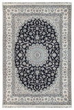 19557-Nain Hand-Knotted/Handmade Persian Rug/Carpet Traditional Authentic/ Size: 8'4" x 5'3"/ 254cm x 160cm