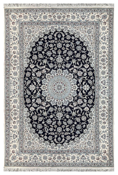 19557-Nain Hand-Knotted/Handmade Persian Rug/Carpet Traditional Authentic/ Size: 8'4" x 5'3"/ 254cm x 160cm