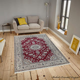 19558-Nain Hand-Knotted/Handmade Persian Rug/Carpet Traditional Authentic/ Size: 8'3" x 5'1"
