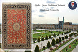 19782-Isfahan Hand-Knotted/Handmade Persian Rug/Carpet Traditional Authentic/ Size: 7'7''x 4'9''