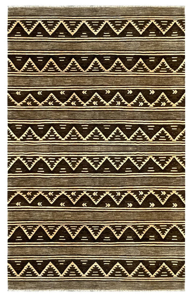19943-Chobi Ziegler Hand-knotted/Handmade Afghan Rug/Carpet Traditional Authentic/ Size: 9'2" x 8'1"/ 280cm x 246cm