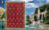 19954-Shiraz Hand-Knotted/Handmade Persian Rug/Carpet Tribal/Nomadic Authentic/ Size: 8'2" x 5'7"