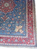27134- Antique Tabriz Persian Hand-knotted Carpet Authentic/Traditional Carpet/Rug/Size: 11'0" x 8'4"/335cm x 254cm