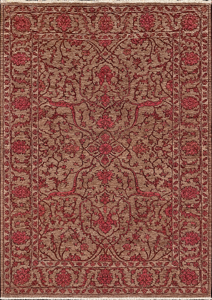 22603- Chobi Ziegler Afghan Hand-knotted Contemporary/Modern Carpet/Rug/ Size: 7'11" x 5'7" / 241cm x 170cm