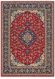 25755- Isfahan Persian Hand-Knotted Authentic/Traditional Carpet/wool pile/cotton base/Rug / Size: 9'6" x 6'6"/290cm x 198cm