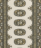 27607-Bokhara Hand-Knotted/Handmade Pakistani Rug/Carpet Tribal/Nomadic Authentic/ Size: 7'9" x 2'6"/236 cm × 76 cm