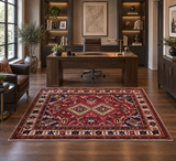 24331- Abadeh Persian Hand-Knotted Authentic//Traditional/Carpet/Rug/ Size: 6'9"x 5'1" / 206cm x 155cm