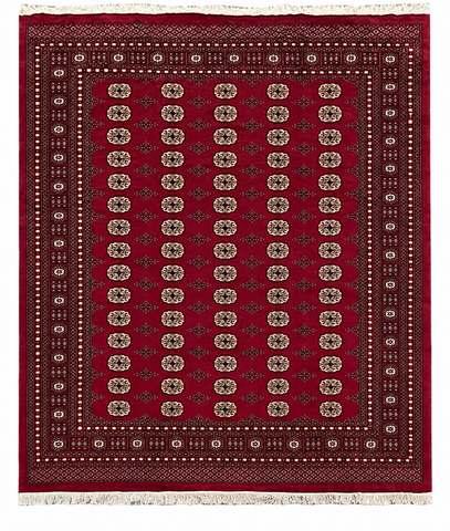 27588-Bokhara Hand-Knotted/Handmade Pakistani Rug/Carpet Tribal/Nomadic Authentic/ Size: 9'8" x 8'2"/294cm x 248cm