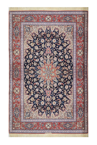 26822- Isfahan(1970) Persian Hand-Knotted Authentic/Traditional Carpet/Rug / Size: 10'0" x 7'0"